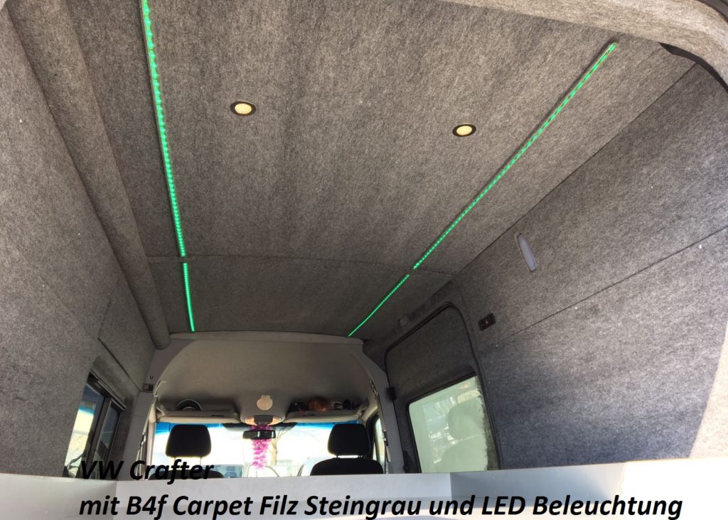 Original Profi KFZ Filz für Camper Van Bus Ausbau Meterware selbstklebend