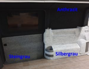 Bus4Fun B4f Carpet-Filz 4 Muster Innenausbau B4f Carpet-Filz in Anthrazit, Steingrau und Silbergrau
