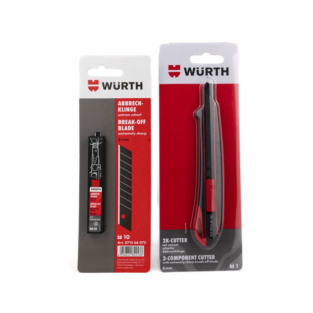Würth Cuttermesser Set, Messer + Klingen